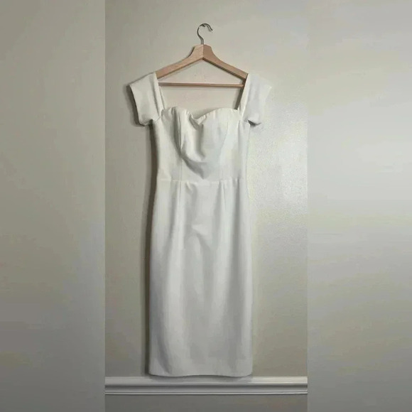 White Off-Shoulder Bodycon Dress by Dress the Population (Nordstrom) - Size S - Picture 5 of 10